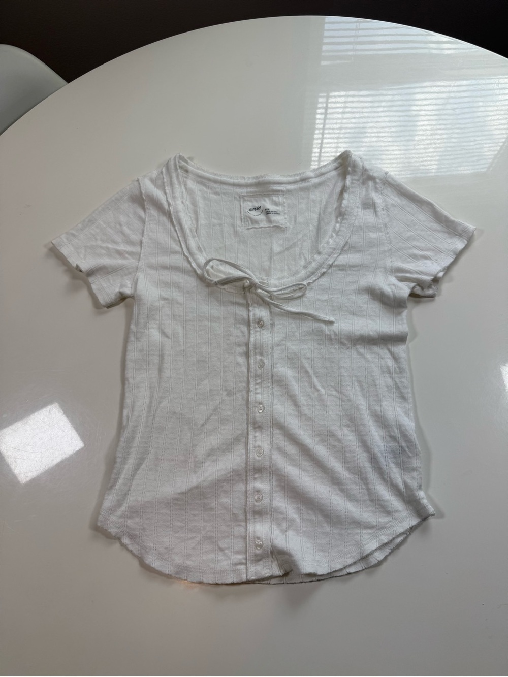 aerie white blouse top